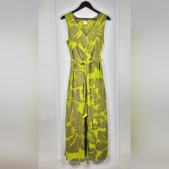 CAbi Green Floral Maxi Dress #770 Size M - Picture 1 of 11